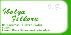 ibolya filkorn business card